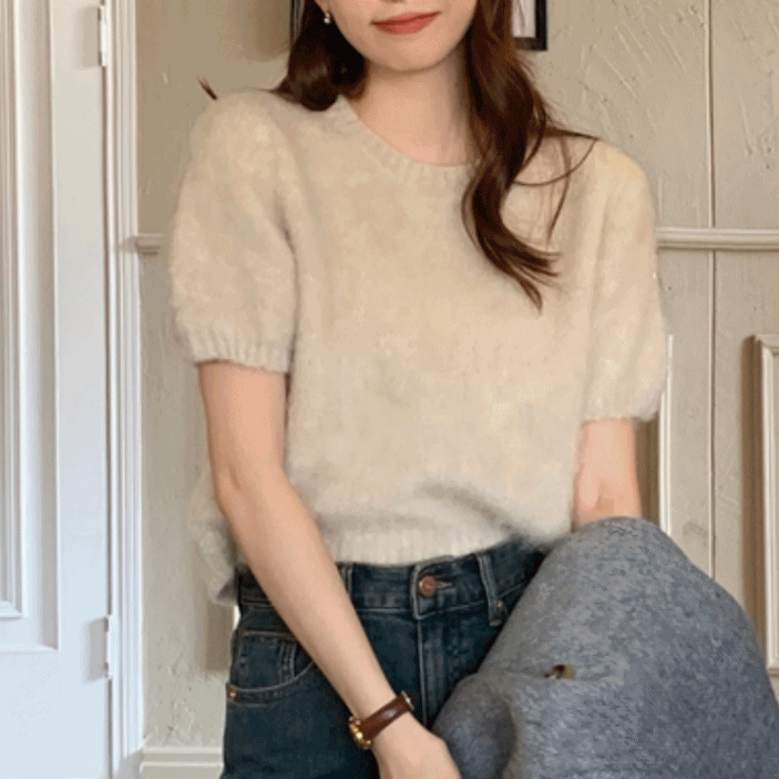 스테디 반팔니트 앙고라니트 니트 여성반팔니트 반팔니트 니트반팔 반팔니트여성 여성니트 반팔