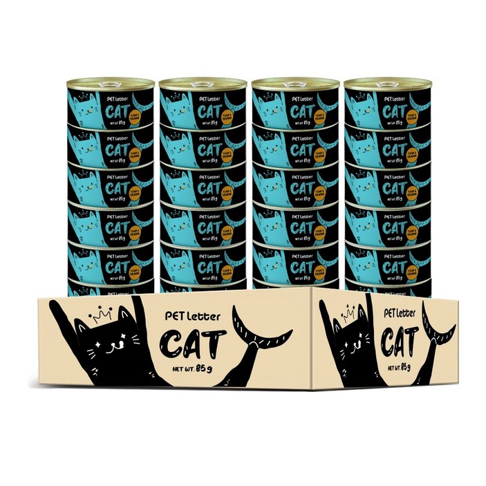 펫레터 참치타우린 85g x 24개입 고양이 캔, 참치타우린, 85g, 24개