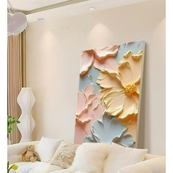 365Lifestyle 거실 대형 60X80 파스텔 질감 꽃 그림 액자 골드 프레임 무료증정 365Lifestyle 거실 대형 60X80 파스텔 질감 꽃 그림 액자 골드 프레임 무료증정