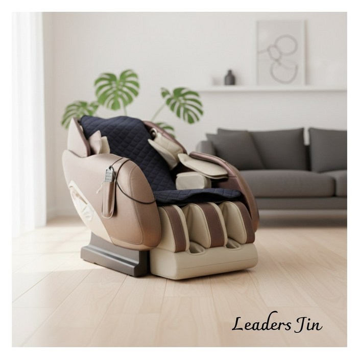 리더스진 안마의자시트커버 코지마 바디프랜드 휴테크 브람스 호환 시트 커버 교체, 차콜그레이