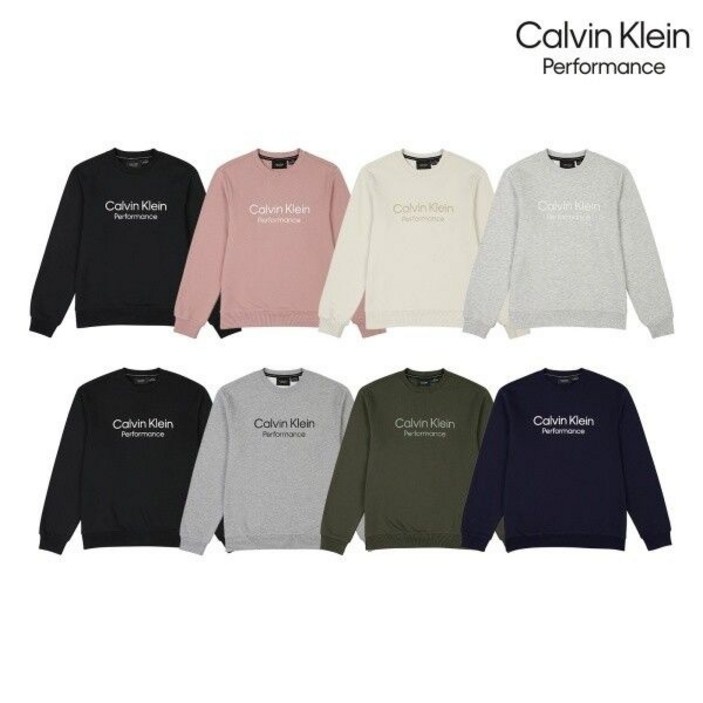 (매장) [캘빈클라인 퍼포먼스] 베이직 로고 맨투맨 남녀 8컬러 택1 110485