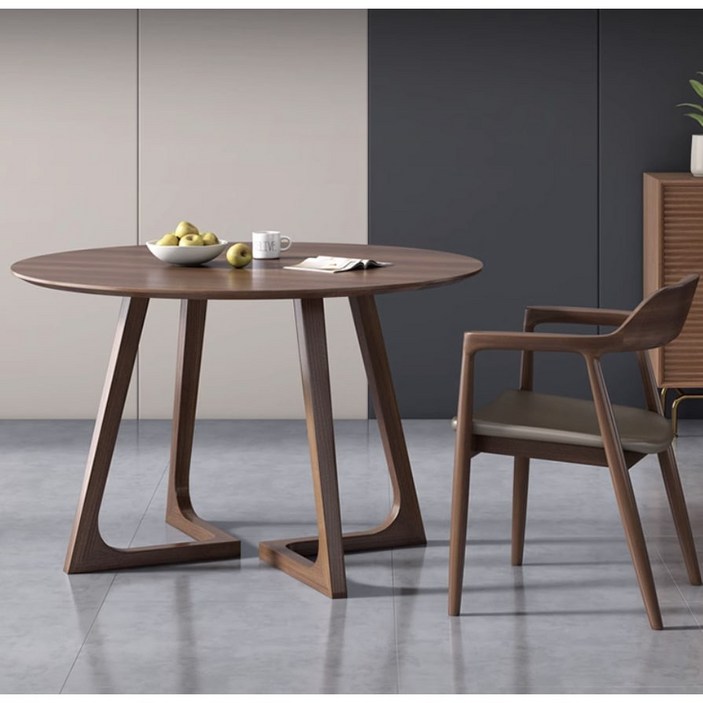 아비토 라운드 식탁 원목 원형테이블