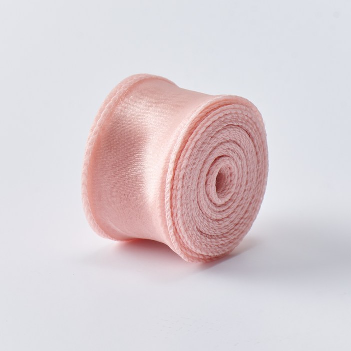상일상회 오간디 리본 16가지 컬러 선물 꽃다발 크리스마스 트리 포장 끈, 40mm*9m, 연핑크