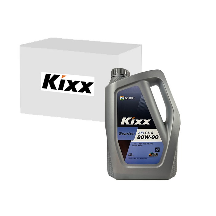 KIXX 킥스 기어오일 Geartec GL5 수동미션오일, 4L x 4개
