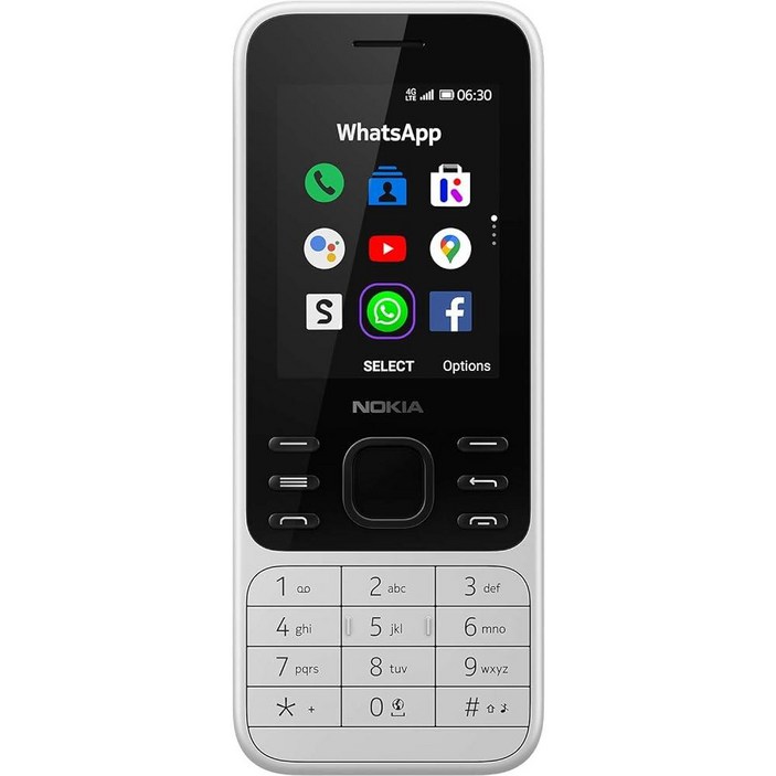 노키아 6300 4G 언락 듀얼 SIM WiFi 핫스팟 소셜 앱 구글 지도 및 어시스턴트 파우더 화이트 노키아 6300 4G 언락 듀얼 SIM WiFi 핫스팟 소셜 앱 구글 지도 및 어시스턴트 파우더 화이트