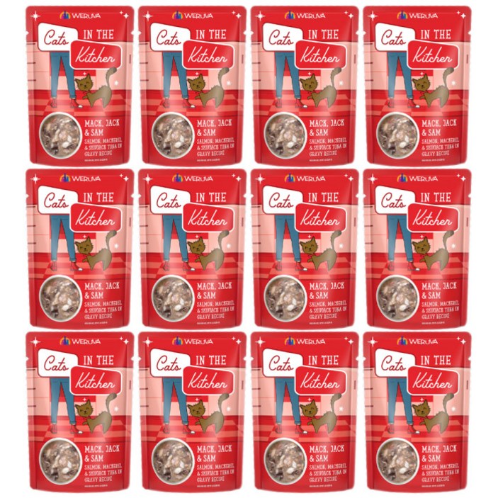 웨루바 캣츠인더키친 맥 잭 앤 샘 주식파우치