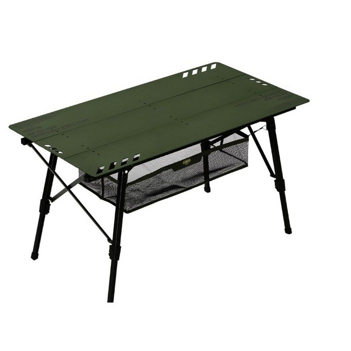 카고컨테이너 3WAY 테이블 캠핑 접이식 휴대용 조립식 원액션 폴딩 테이블, 카키