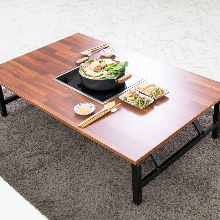 무료배송 이츠퍼니 4인용 6인용 인덕션 테이블 철제접이식 미우새 김건모테이블