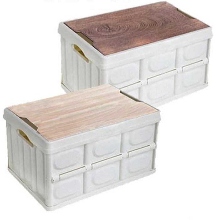 포캠 1+1 폴딩박스56L (2p세트) 캠핑테이블 트렁크정리함 캠핑 리빙박스 수납박스