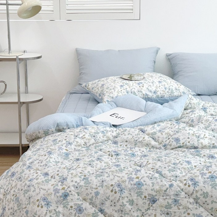 플라워패턴 부드러운 모달 100% 옥수수솜 먼지없는 사계절 이불