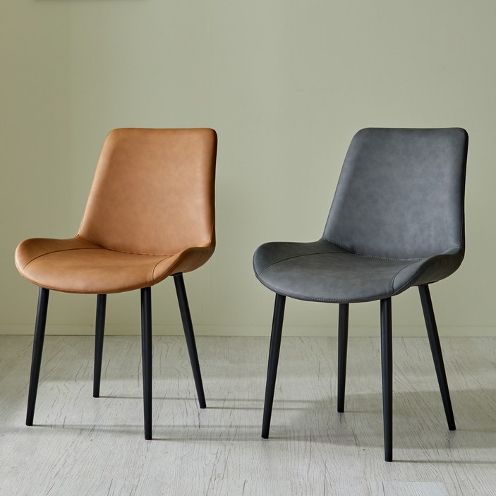 당일발송11  마인 가죽 식탁의자 디자인체어 2개입 색상변경 구매가능