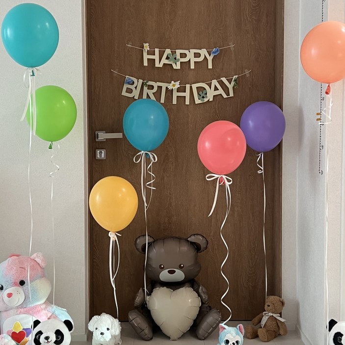 아기 생일 풍선 이벤트 헬륨 풍선 장식