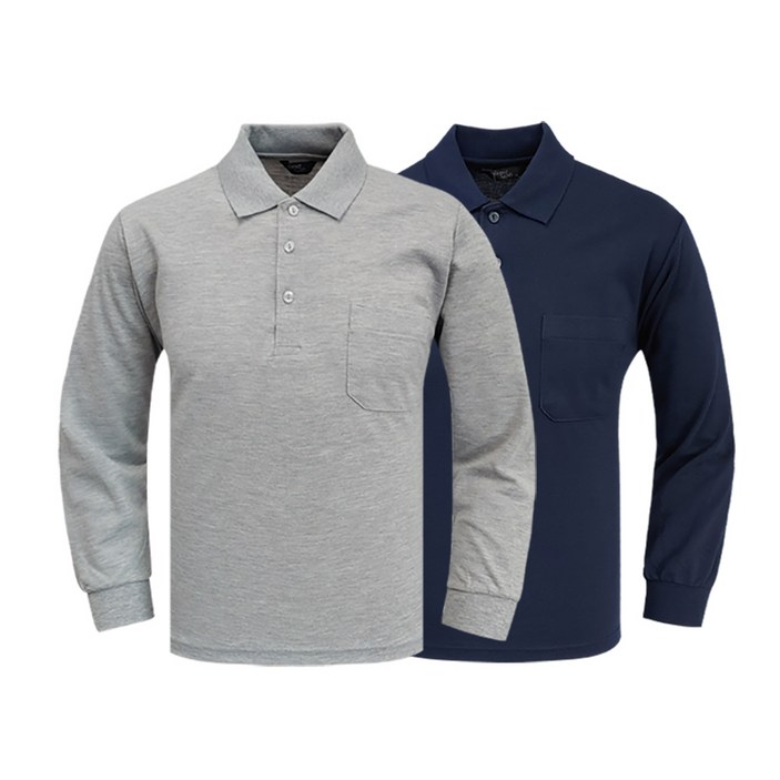 1+1 나인앤나인 30수 PKG 긴팔 카라티 작업복 단체복 데일리룩 봄가을