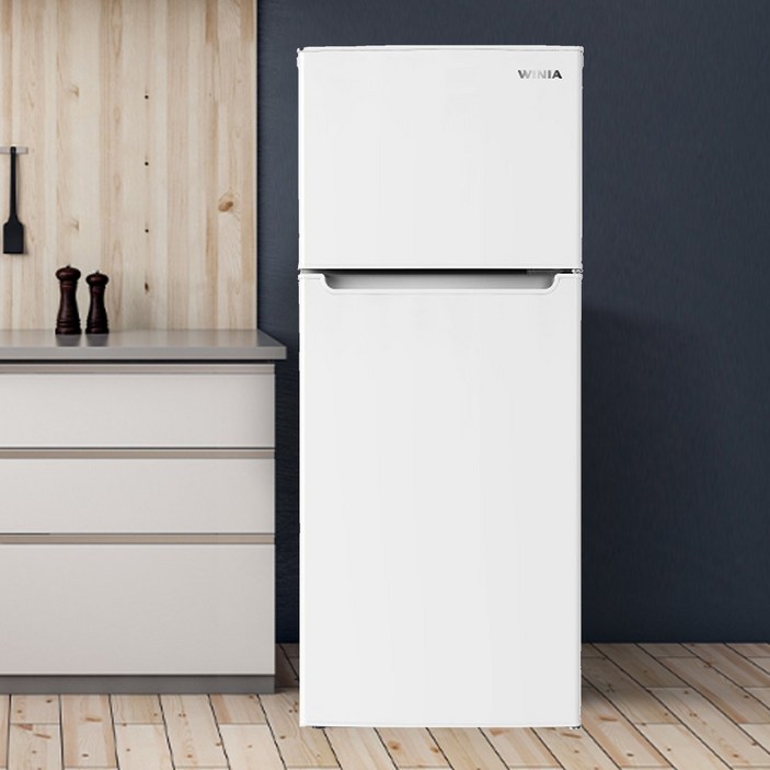 위니아 155L 화이트 심플 냉장고 2도어 원룸 사무실 기숙사 실속형 중형 냉동 가성비 155리터 EWRB155EEMWWO(A), EWRB155EEMWWO(A)