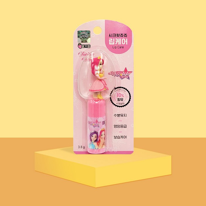 시크릿쥬쥬 피규어 립케어 어린이 립밤 2개, 2개, 딸기향