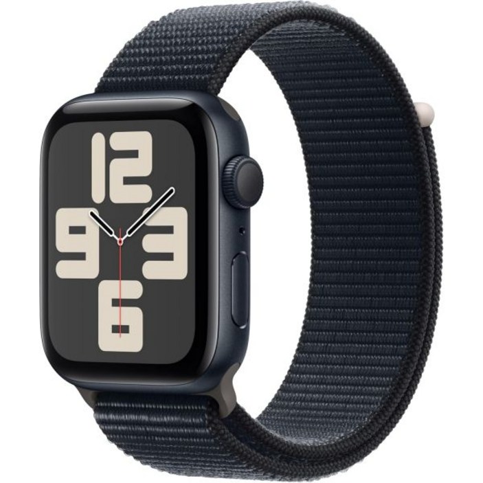 Apple Watch SE(2세대) [GPS, 44mm] - 미드나잇 스포츠 루프가 있는 알루미늄 케이스, M/L(갱신)