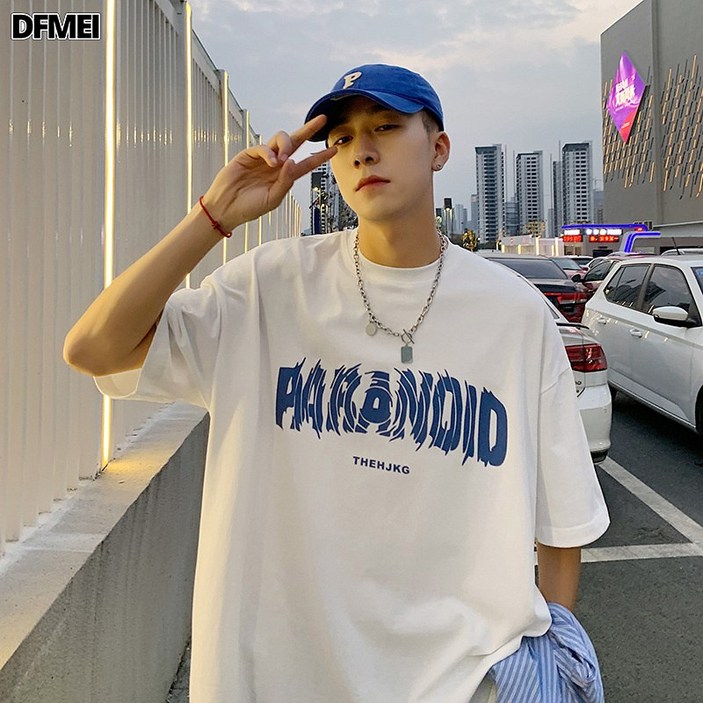 DFMEI 반팔 티셔츠 남맨투맨 라운드 탑 DFMEI 반팔 티셔츠 남맨투맨 라운드 탑