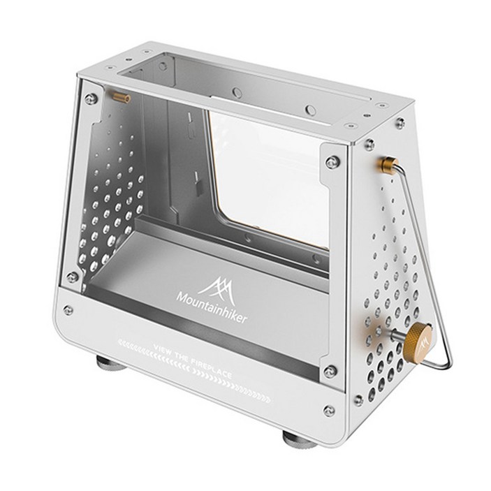 마운틴하이커 오일 램프 감성 캠핑 실내 불멍 랜턴 감성 미니 파이어 스토브, 1개, 실버 SZK1302