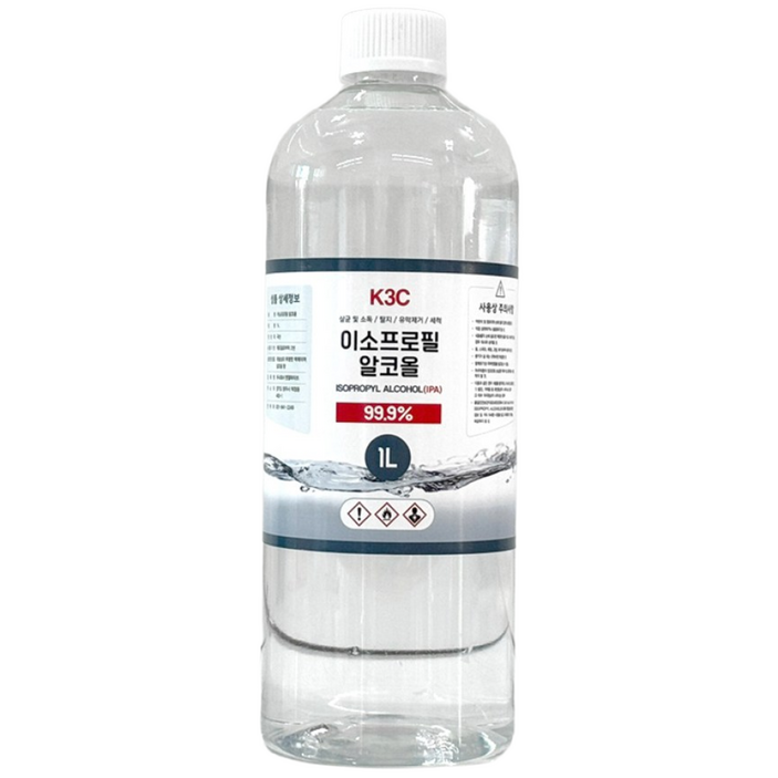 이소프로필 알콜 1L IPA 자동차 유막제거제 탈지 세정 UV 프린터 3D 레진 99.9 청소