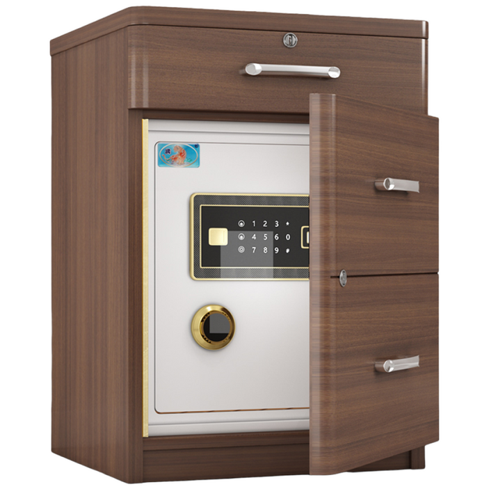 파크브릭 클래식 가정용금고 지문인식 패드 도난방지 귀중품보관함, 월넛