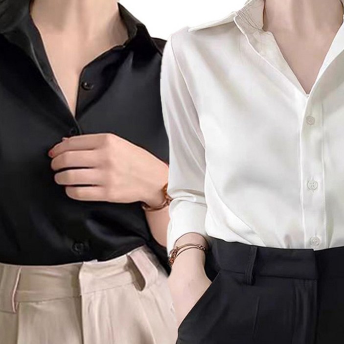 Titikong 여성 11 셔츠 링클프리 정장 블라우스 남방 긴팔