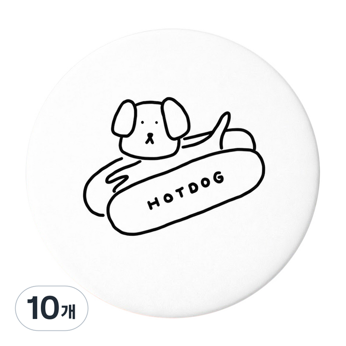 oood 미니손거울 원형 휴대용 거울, 화이트, 10개