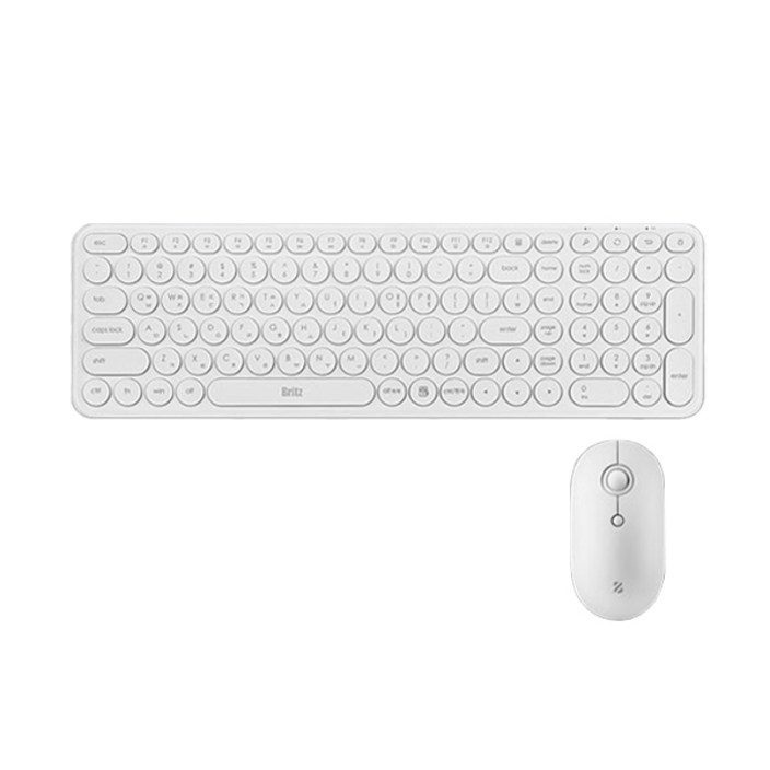 브리츠 저소음 무선 키보드 마우스 세트, 일반형, BK330GC, 화이트