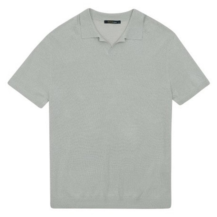 킨록 남성용 R N 반팔 오픈 카라 니트 EFW