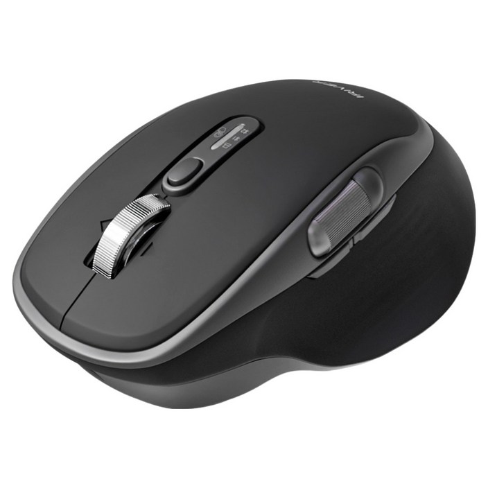 아이리버 스마트스크롤 무한휠 멀티페어링 블루투스 무소음 세미 버티컬 무선 마우스 GT300, 블랙, GT300