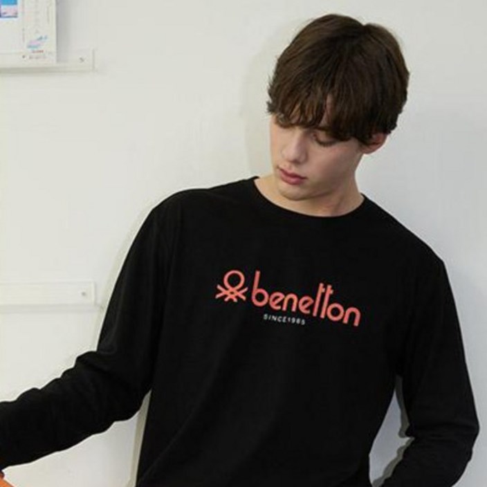 베네통 남녀공용 라이프웨어 긴팔 티셔츠 BN011 BNUTLS5M1