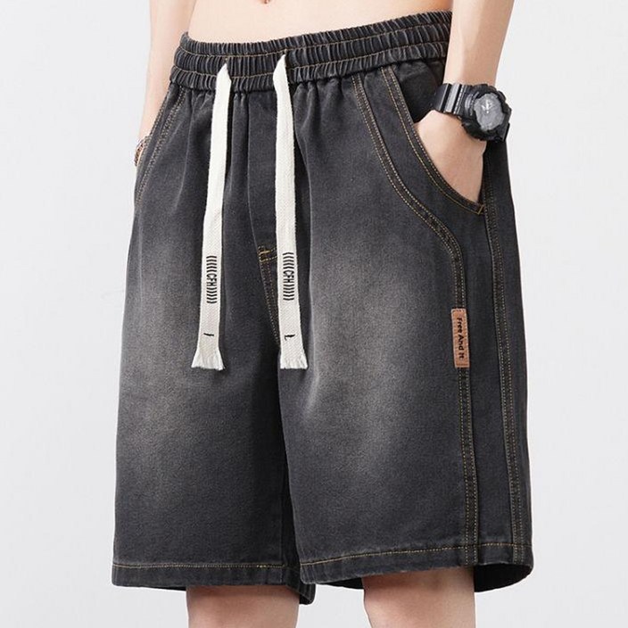 마켓에이 남성용 리카 캐주얼 밴딩 청반바지