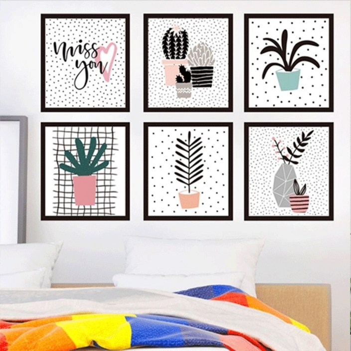 액자 데코레이션 포인트 벽면 스티커