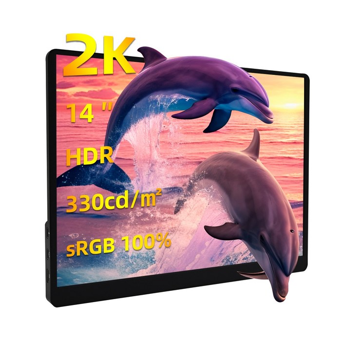 ZSUS 휴대용 모니터 게이밍모니터 2K 14 inch IPS QHD, 14A-2K, 35.56cm