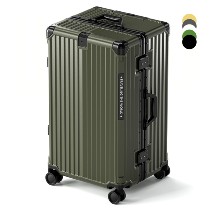 우위제 캐리어 대형 대용량 알루미늄 프레임 하드 여행용 튼튼한 캐리어 TSA락