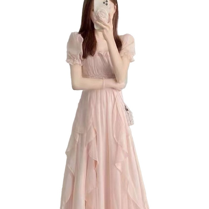 708090 여성 화이트 부드러운 롱 원피스 708090 여성 화이트 부드러운 롱 원피스