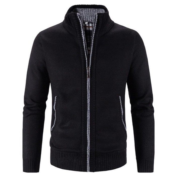 엘쏘 남성용 니트 긴팔 집업 가디건