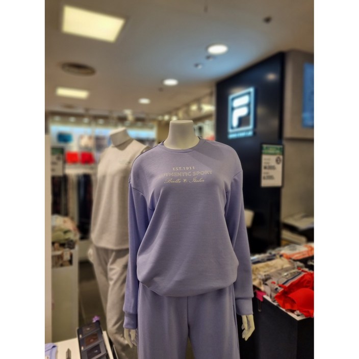 휠라언더웨어 여성라이프 웨어 폴리 레이온 담보루 맨투맨 RLH1642F PBL