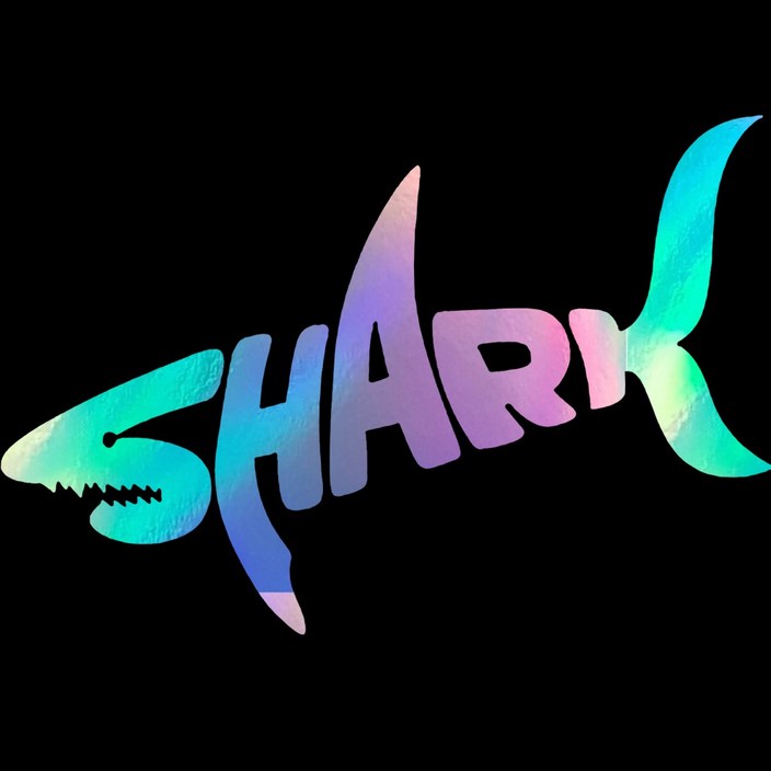 SHARK 자동차 오프로드 SUV 캠핑 포인트 스티커, BLACK, 1개