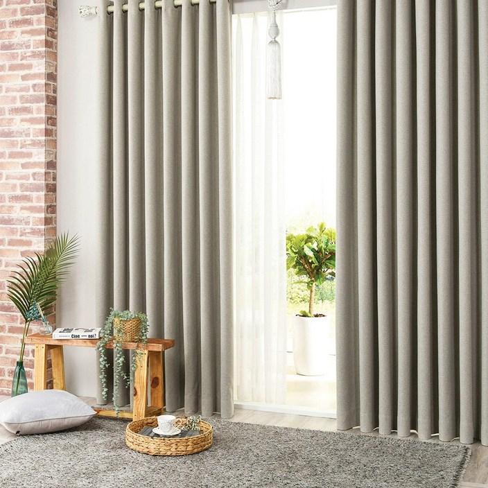 리더디자인 암막률 99.9의 호텔식암막커튼 아일렛형 사은품 자석타이백 증정봉별도