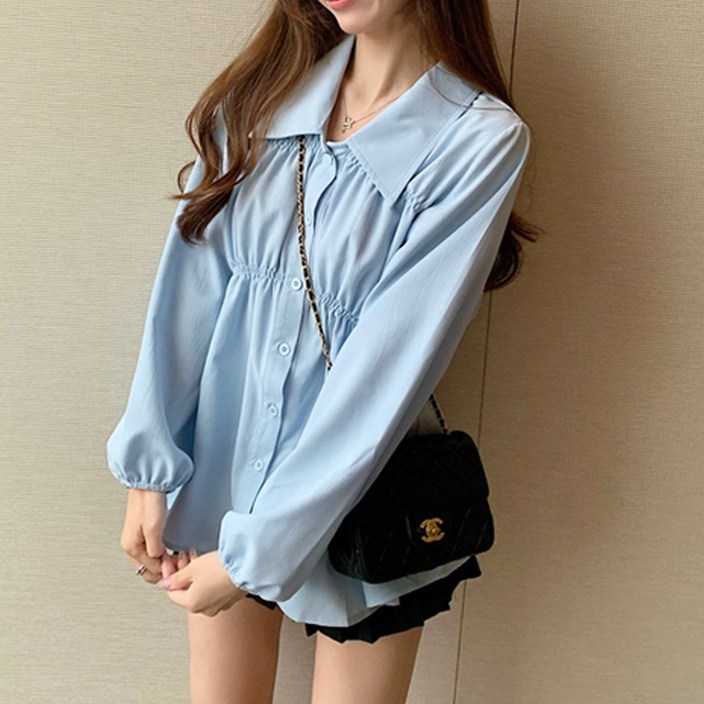 메이킹유 [3size~2XL] 퍼프 셔링 긴팔 WC66199웨스블라우스