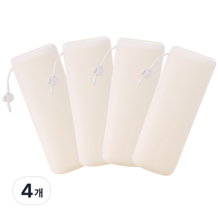 코코바움 6겹 메쉬 비누 거품망, 4개, 아이보리