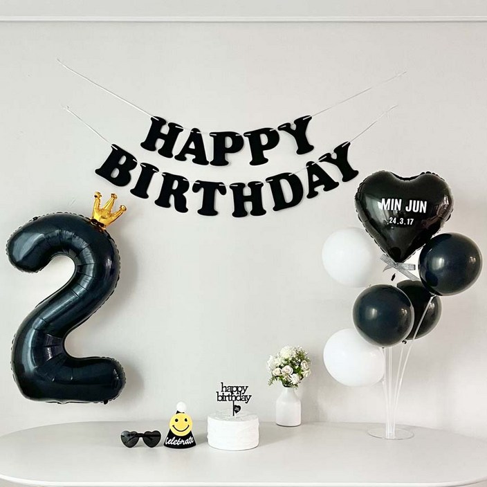 연지마켓 생일가랜드 생일 파티 용품 세트 숫자 하트 풍선 자유레터링 연지마켓 생일가랜드 생일 파티 용품 세트 숫자 하트 풍선 자유레터링