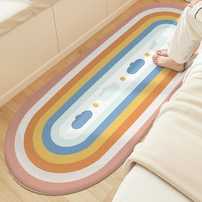 DEXI 러그 단모 방수 아이방 침대 방바닥매트