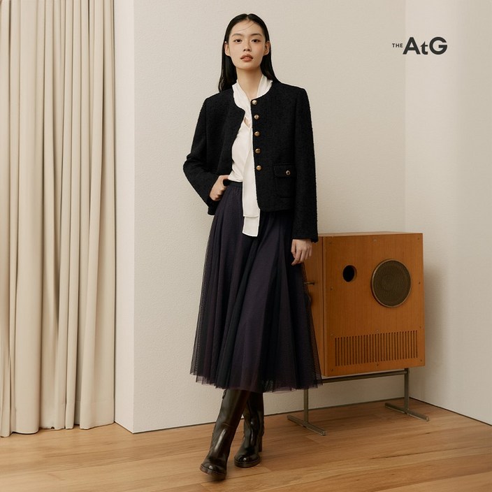 더엣지 론칭가79,900원 투톤 샤 스커트 1979953