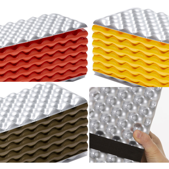 백패킹 캠핑 매트 알루미늄 발포매트 단열매트, 올리브그린