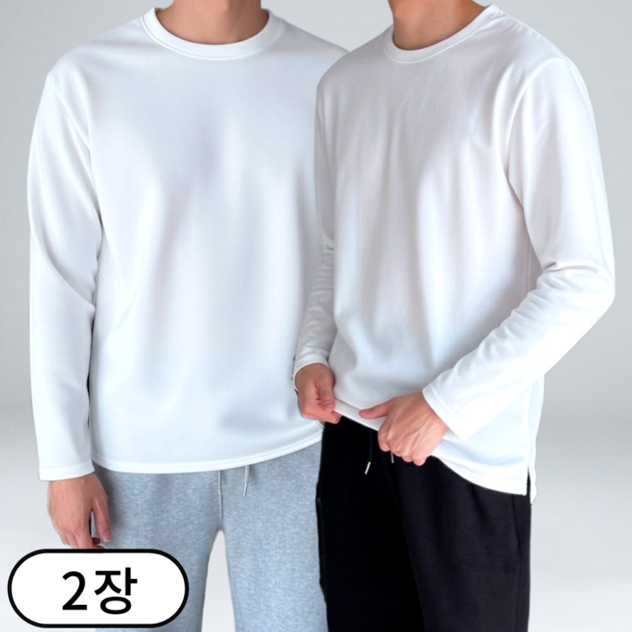 11 남자 빅사이즈 기모 레이어드 긴팔티 겨울 빅사이즈 티셔츠 64652