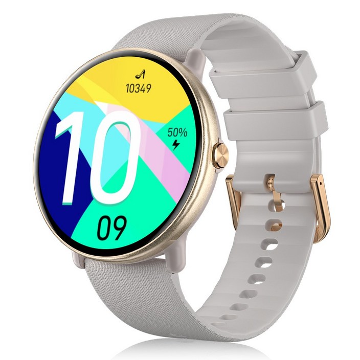 무선 블루투스 통화 스마트워치 Y6 1.43인치 고화질 아몰레드, GPS  블루투스, 41mm, 골드