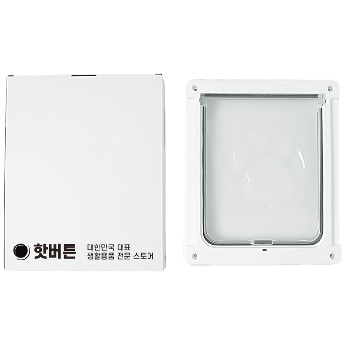 핫버튼 대형견 펫도어, 1개, 화이트