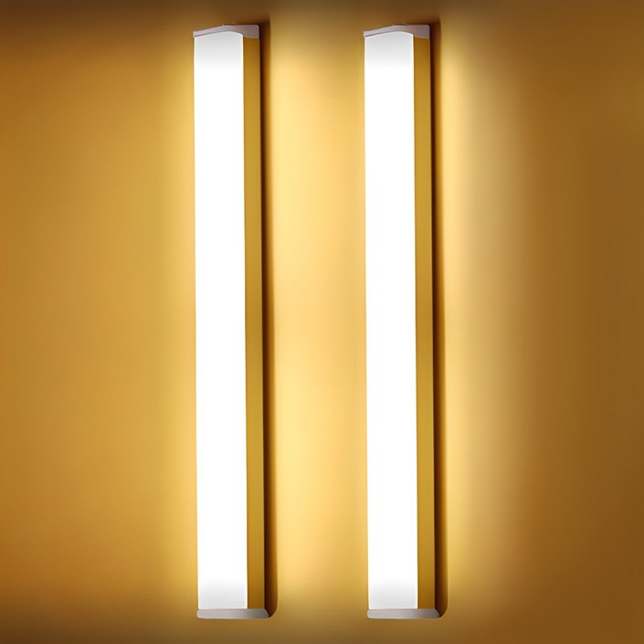 레나에너지 현관 충전식 무선 LED 직부 센서등 10cm 2개, 웜화이트, 1세트