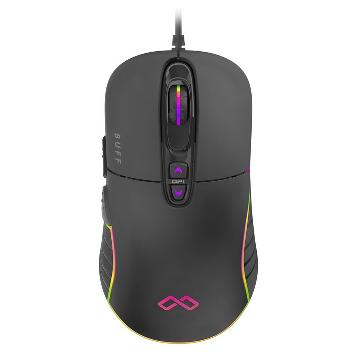 맥스틸 저소음 게이밍 유선 마우스 GMBUFF G10 PRO, GMBUFF G10 PRO, 블랙 맥스틸 저소음 게이밍 유선 마우스 GMBUFF G10 PRO, GMBUFF G10 PRO, 블랙